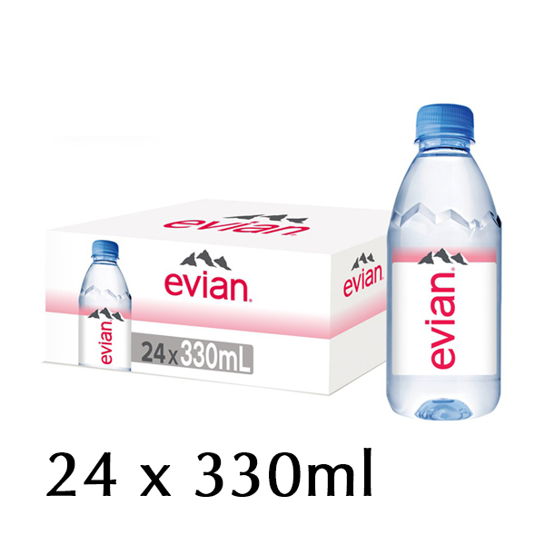 Evian Still Natural Mineral Water 24 X 330ml PET Buy 10 Get 1 Free 