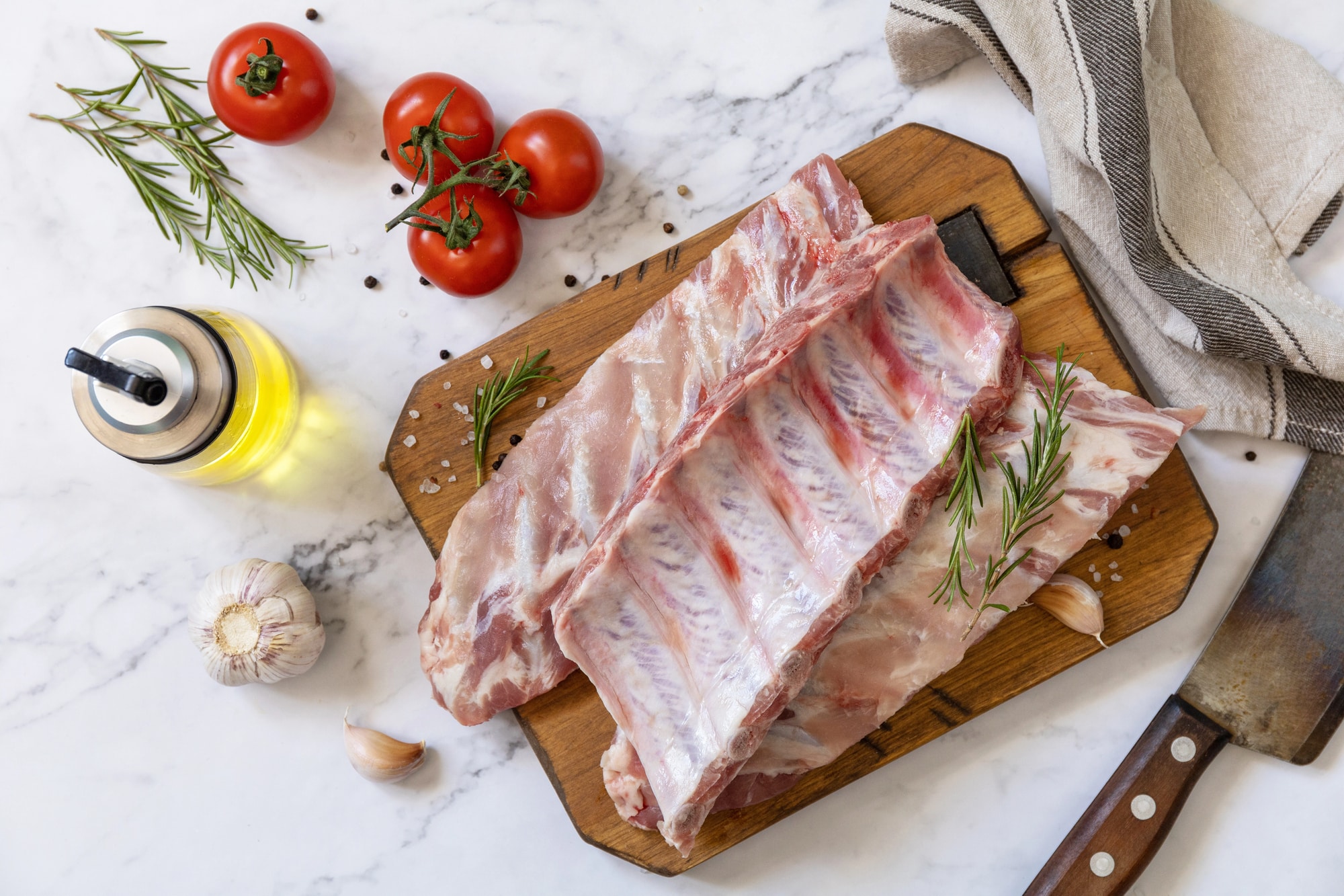 Netherlands Milkfed Veal Spare Rib 8 Ribs bone in ~2.5KG pac - Frozen