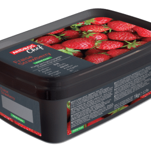 Andros Unsweetened Strawberry Puree 1kg - Frozen