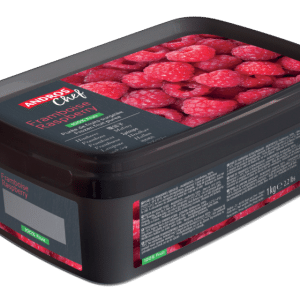 Andros Unsweetened Raspberry Puree 1kg - Frozen