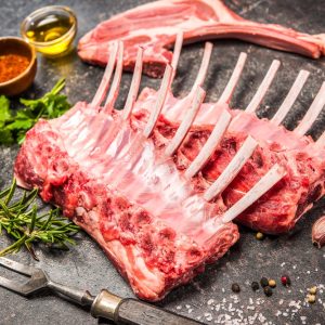 Australia Baby Lamb Rack frenched 8 ribs bone in ~400g pc 2 pcs pac- Frozen