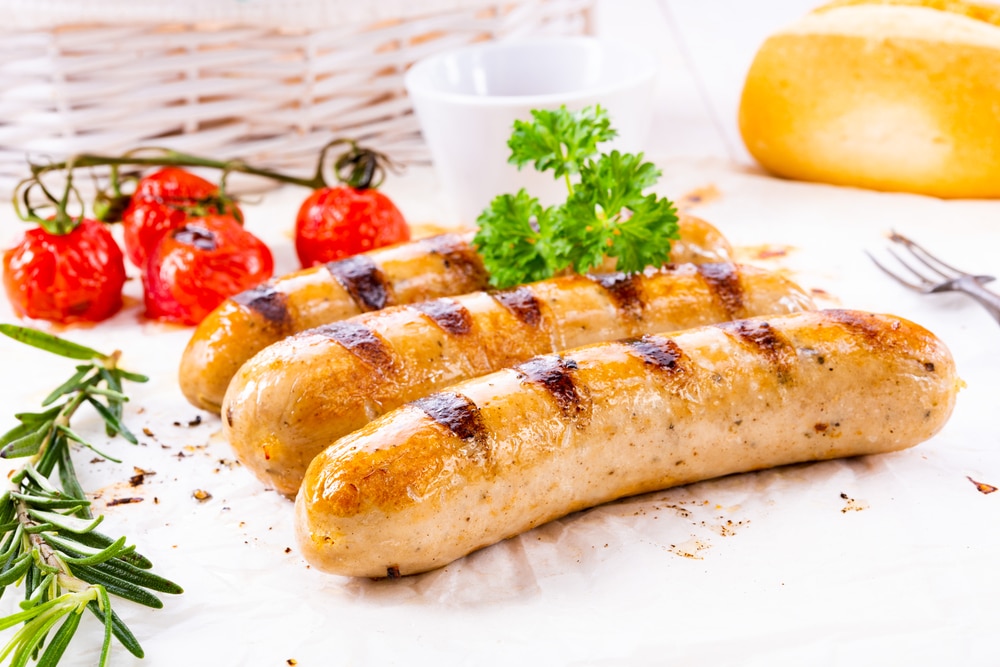 SG Raw Beef Bratwurst 1kg Pkt - Frozen