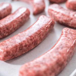 SG Reduced Sodium Raw Pork Truffle Bratwurst 200g pce 1kg pkt - Frozen