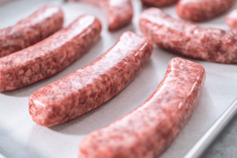 SG Reduced Sodium Raw Pork Truffle Bratwurst 200g pce 1kg pkt - Frozen