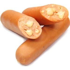 Gourmet Chicken Lava cheddar Cheese fine sausage 100g pc 1kg pkt - Frozen