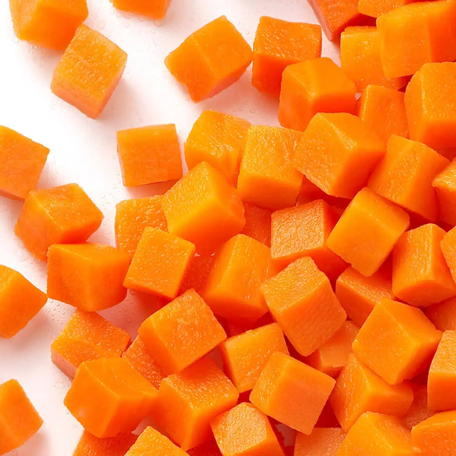 Belgium Carrots diced 10x10x10mm 2.5kg pkt - Frozen