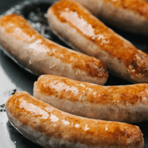 Reduced Sodium Nitrite free Cooked Italian Pork sausage 100g pc 1kg pkt - Frozen