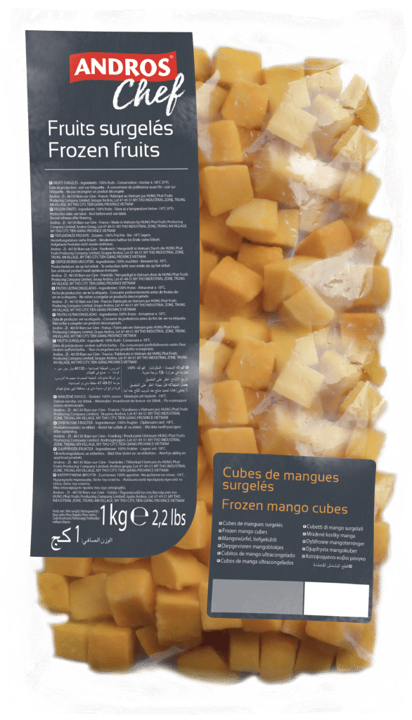 Mango cubes Fruits 1kg - Frozen