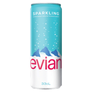 France Evian Sparkling Water 330ml x 24 can buy 10 get 1 Free