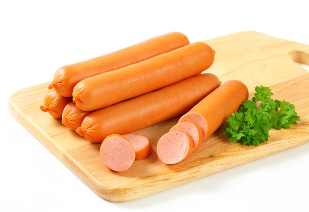 SG Reduced Sodium Nitrite free Chicken Frankfurter ~150g pc 1kg Pkt - Frozen