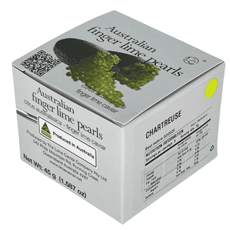 Australia Finger Lime Pearls 45g tub 2 tubs box Chartreuse - Frozen - Image 2