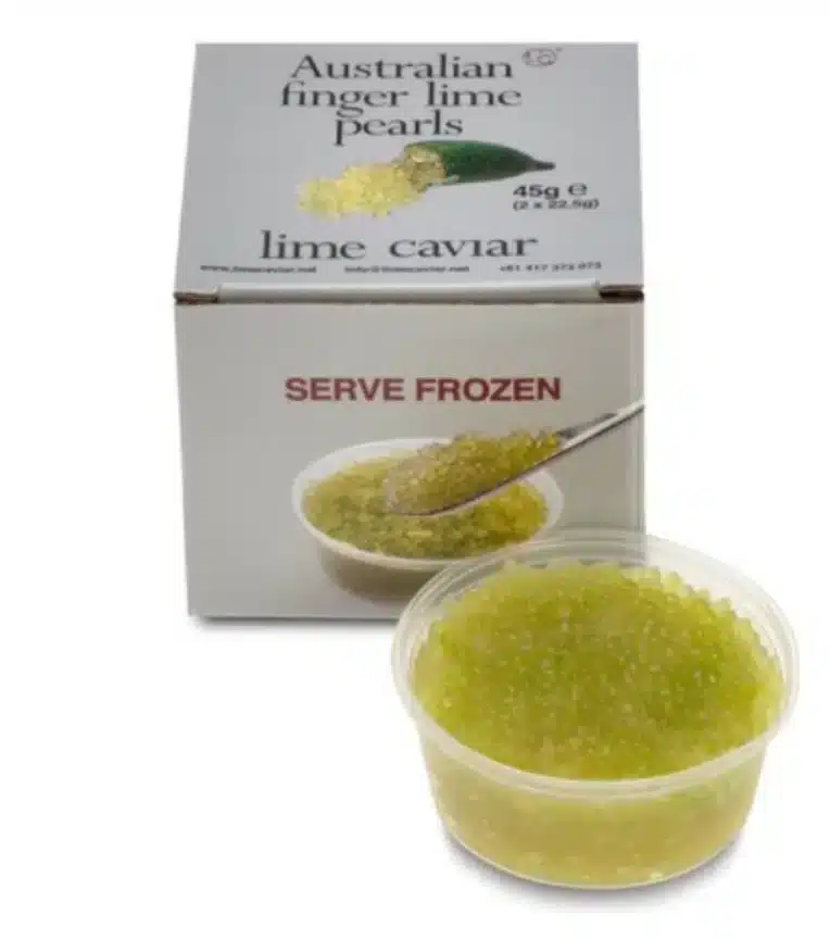 Australia Finger Lime Pearls 45g tub 2 tubs box Emerald - Frozen