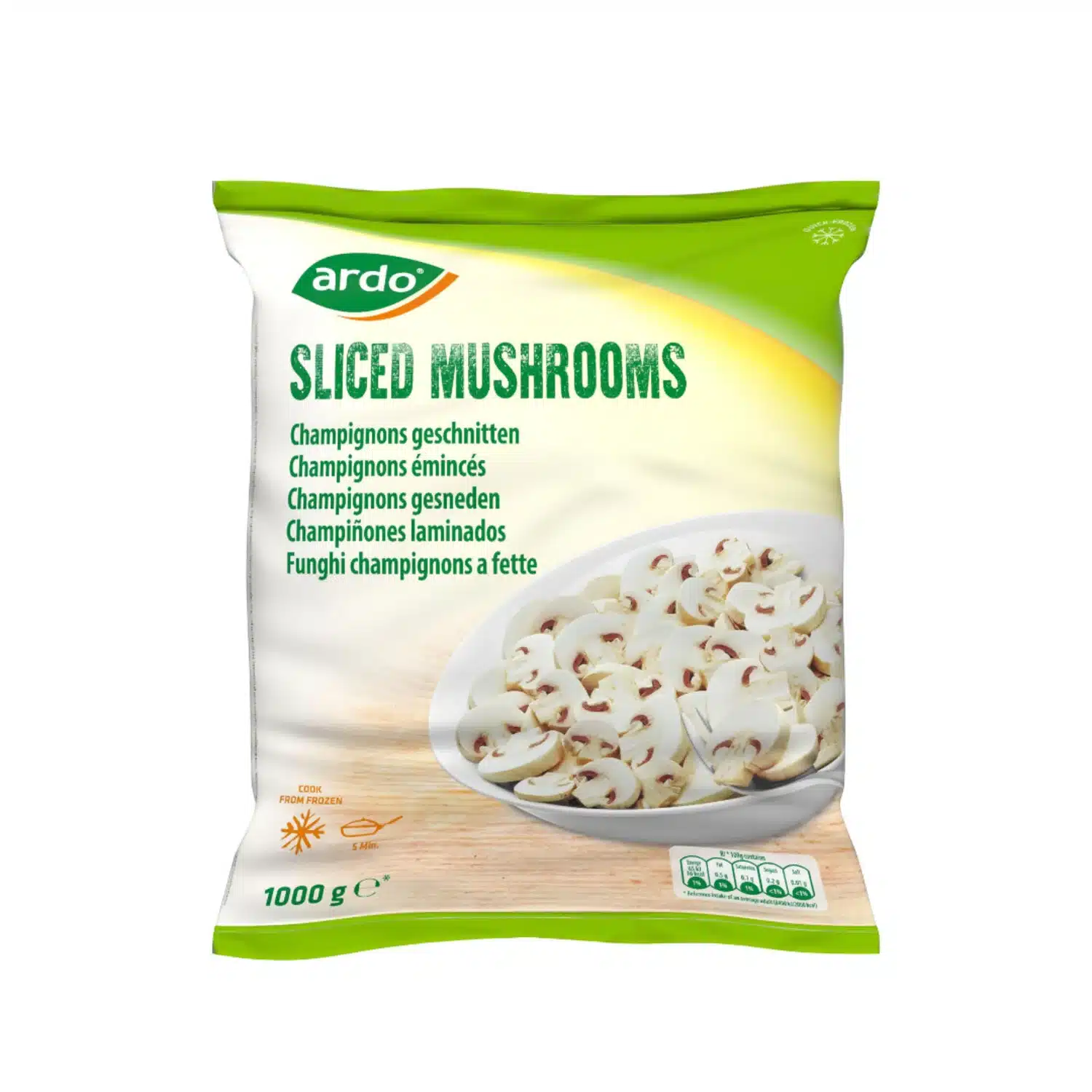 Belgium Sliced Mushrooms 1kg pkt - Frozen - Image 3