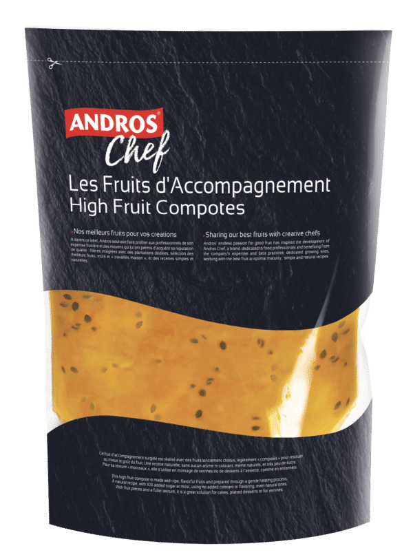 France Andros High fruit Compote Passionfruit 1kg - Frozen