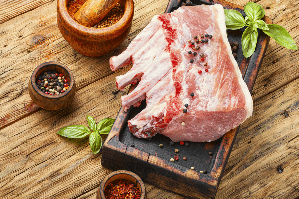 Spain Iberico Pork rack bone in ~2.2kg Chuletero - Frozen