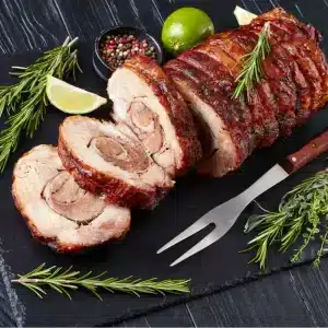 Pre-cooked Pork Rolled Porchetta with Chorizo 1.2kg pc Ooh la la ! Chef Julien - Frozen