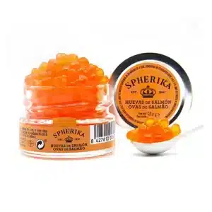 Spain Fish Roe Pescaviar Spherika Pink Salmon Roe 50g glass Jar