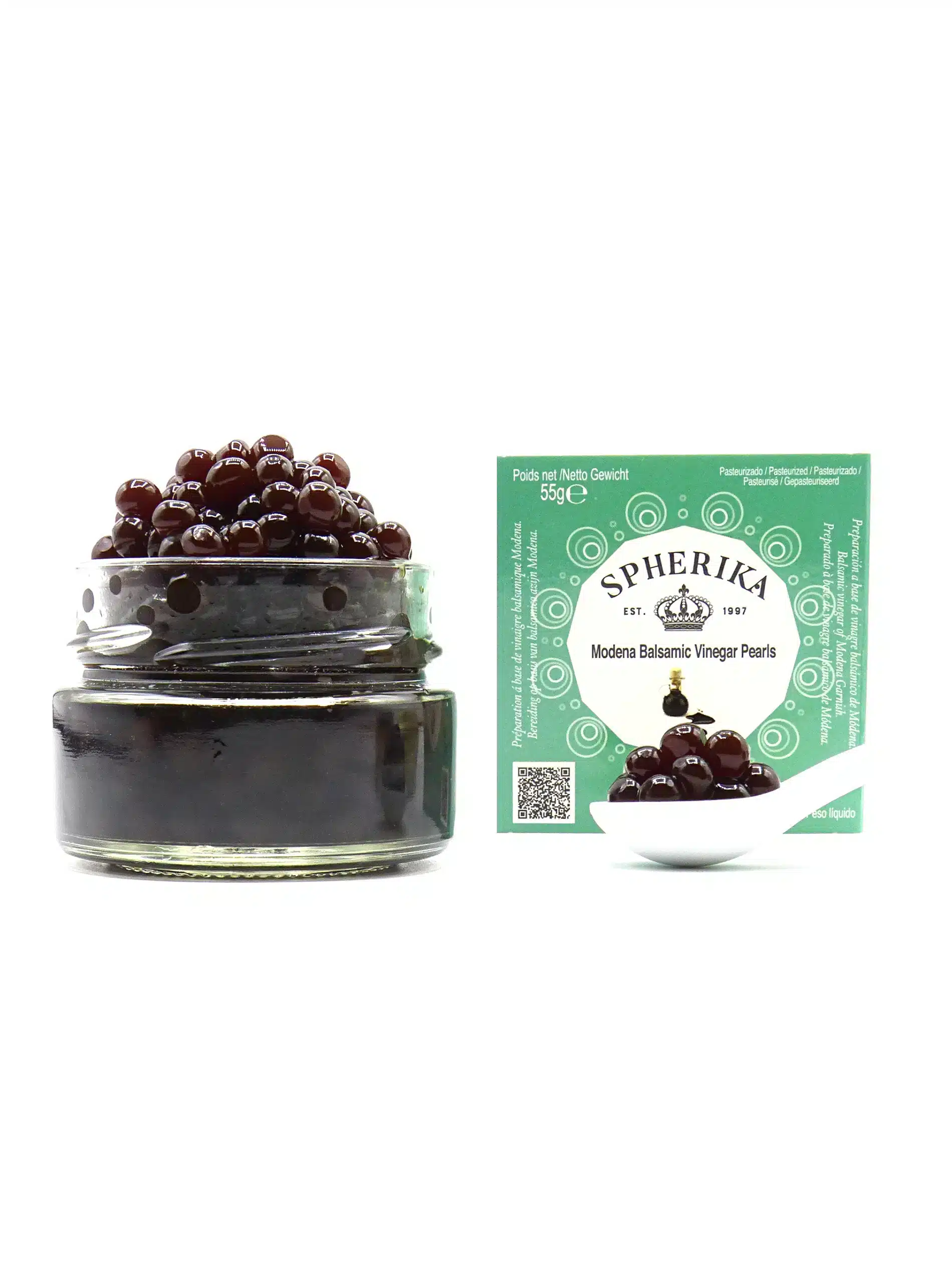Spain Flavour Pearls Pescaviar Spherika Balsamic Modena Vinegar Pearls 365g glass Jar