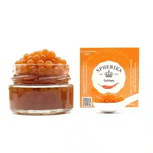 Spain Flavour Pearls Pescaviar Spherika Chili Pearls 55g glass Jar