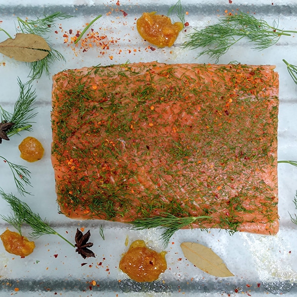 New Zealand Regal King Salmon fresh fillet skin on scale off belly on ~1.3kg - Chilled - Image 2