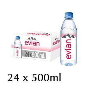 Evian Still Natural Mineral Water 24 x 500ml PET buy 10 get 1 Free