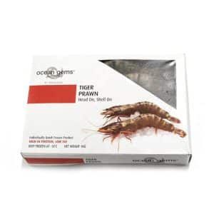 Head on Shell on Tiger Prawns 31/40 pcs by 1kg - Frozen