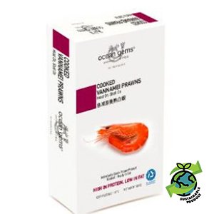 Cooked Vannamei Prawns head on shell on 21/30 1kg - Frozen