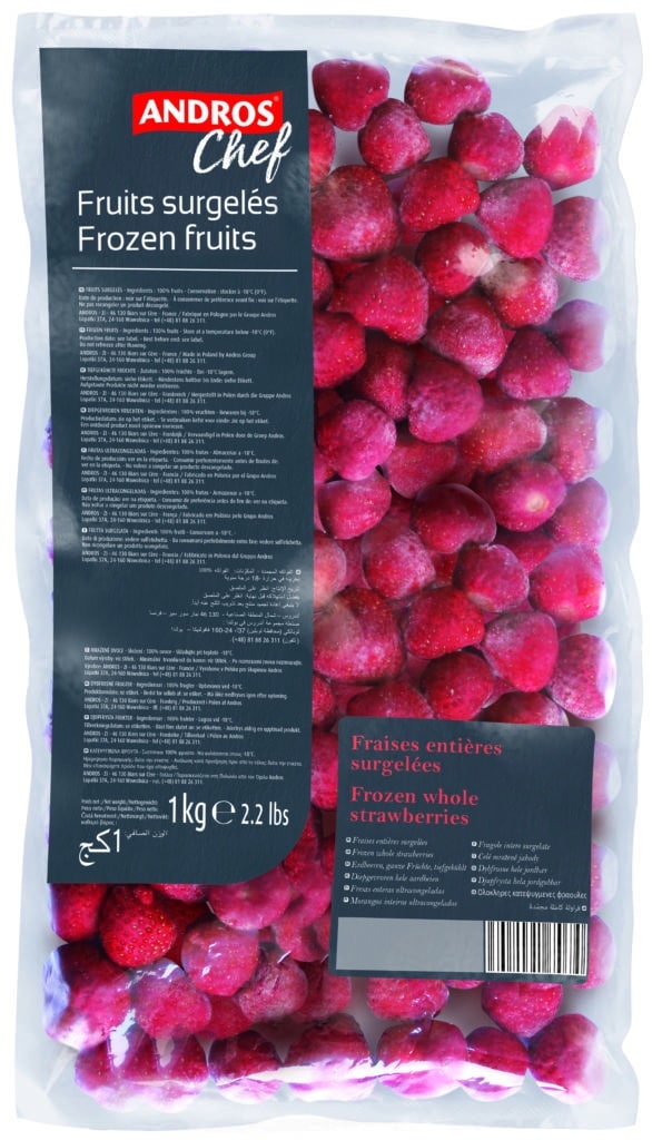 Andros Strawberry whole 2.5kg - Frozen