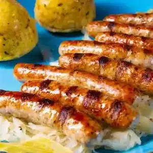 SG Cooked Pork Nuernberger coarse 70g pc 1 kg pkt - Frozen