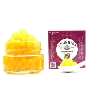 Spain Flavour Pearls Pescaviar Spherika Passion Fruit Pearls 55g glass Jar